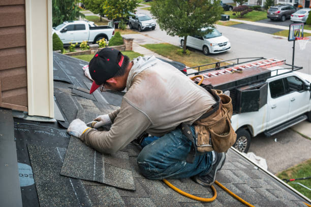 Professional Gutter Installation technician working in Young America, MN